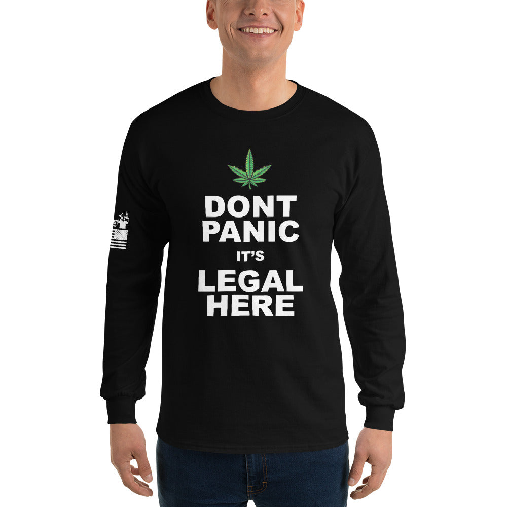 Don't panic it's legal here - Long Sleeve Shirt | TheShirtfather