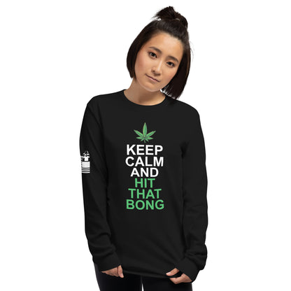 Keep Calm and hit the Bong - Long Sleeve Shirt | TheShirtfather