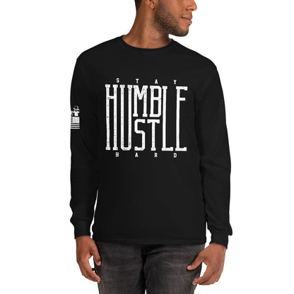Stay Humble Hustle Hard (2) - Long Sleeve Shirt | TheShirtfather