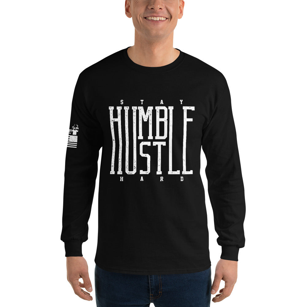 Stay Humble Hustle Hard (2) - Long Sleeve Shirt | TheShirtfather