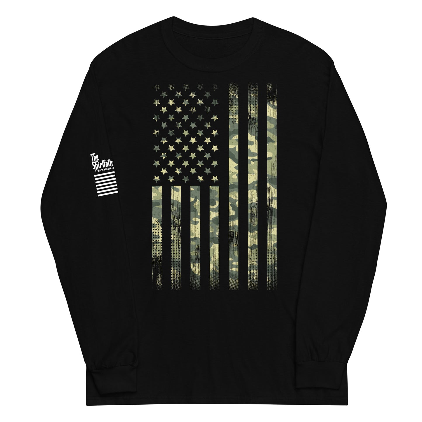 Camo USA Flag - Long Sleeve Shirt | TheShirtfather