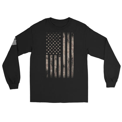 Desert Camo Flag - Long Sleeve Shirt | TheShirtfather