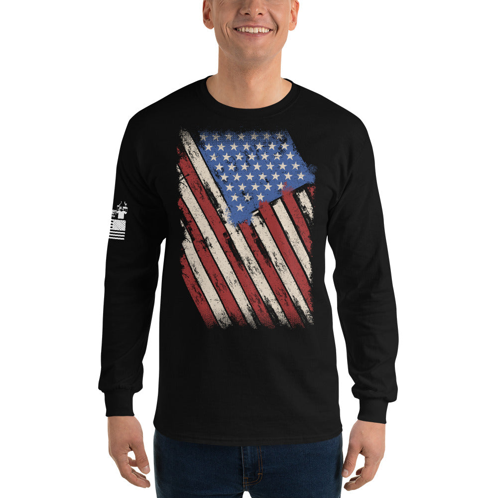 US Flag - Long Sleeve Shirt | TheShirtfather