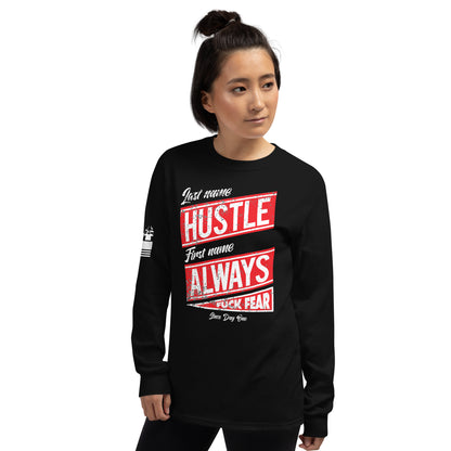 Last Name Hustle - Long Sleeve Shirt | TheShirtfather