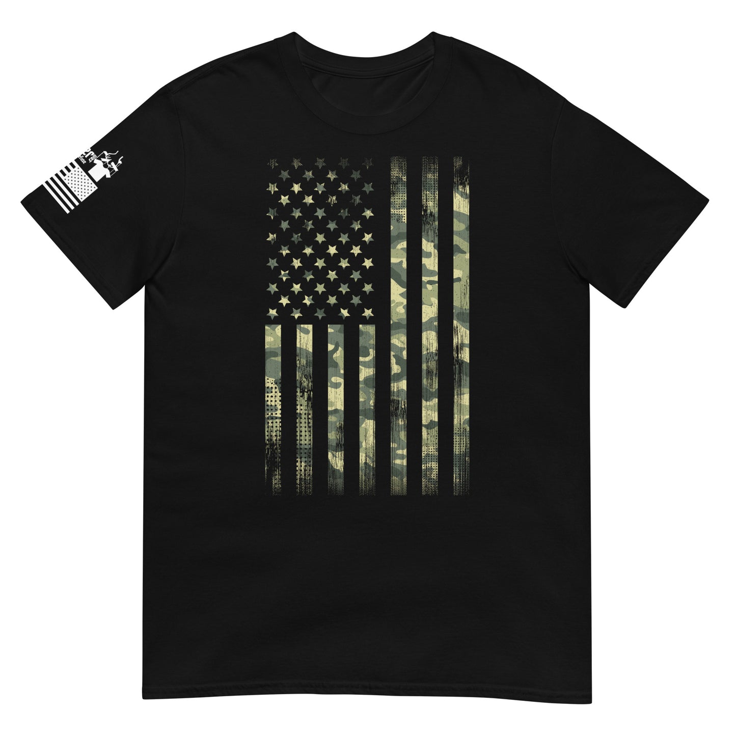 Camo USA Flag -  Basic T-Shirt (unisex) | TheShirtfather