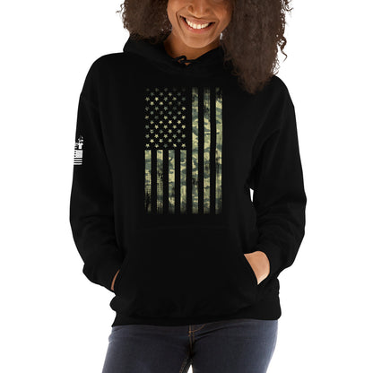 Camo USA Flag - Hoodie (unisex) | TheShirtfather