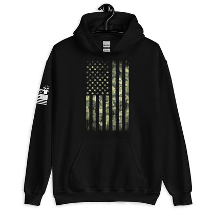 Camo USA Flag - Hoodie (unisex) | TheShirtfather