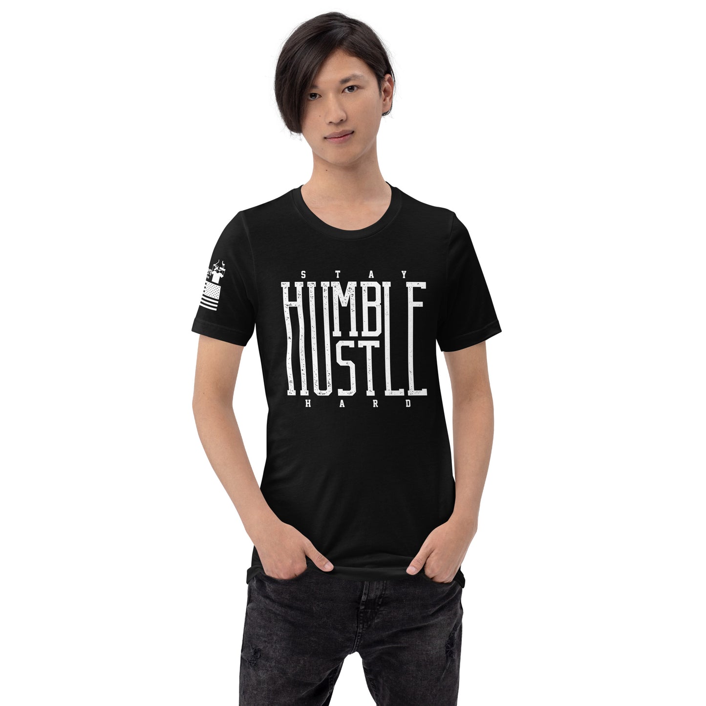 Stay Humble Hustle Hard (2) - Premium T-Shirt (unisex) | TheShirtfather