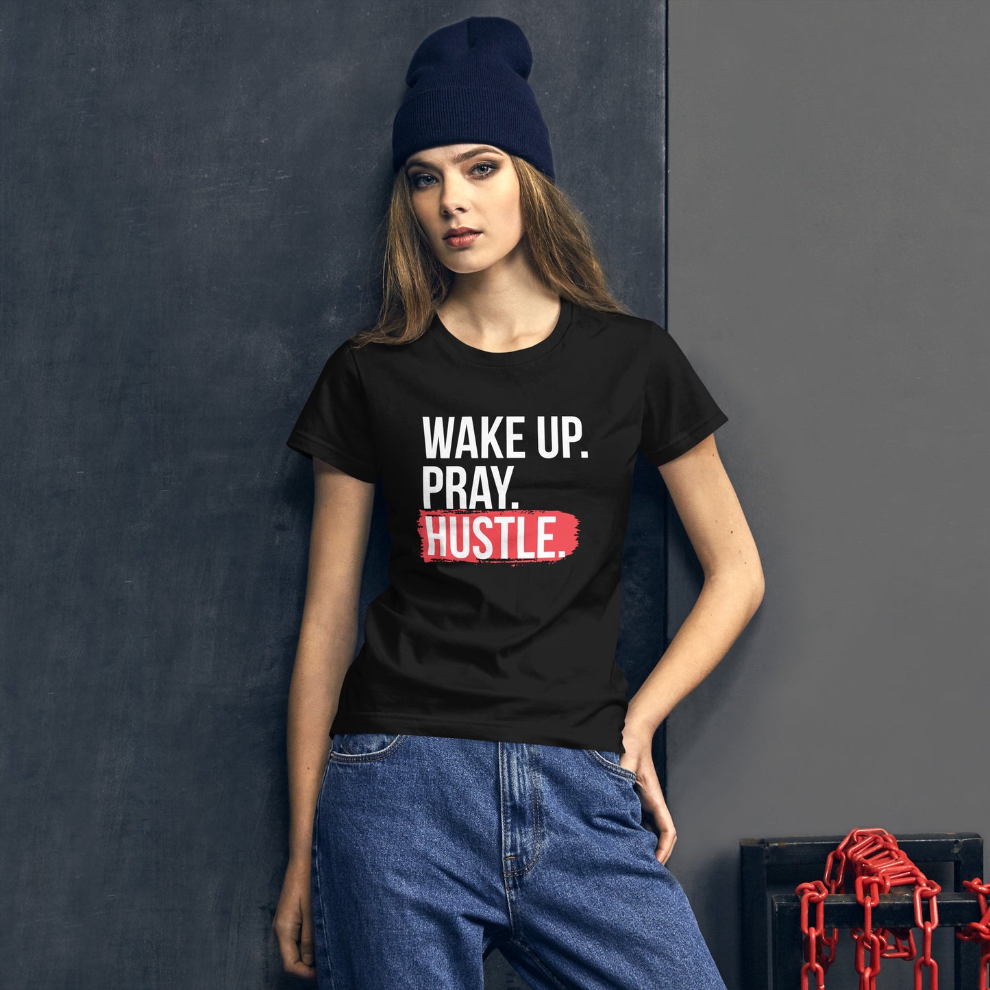 Wake up, Pray, Hustle - Women's T-Shirt | TheShirtfather