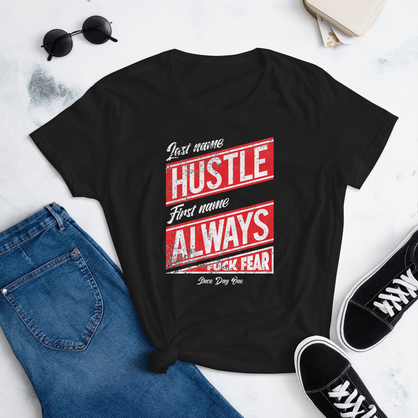 Last Name Hustle - Women's T-Shirt | TheShirtfather